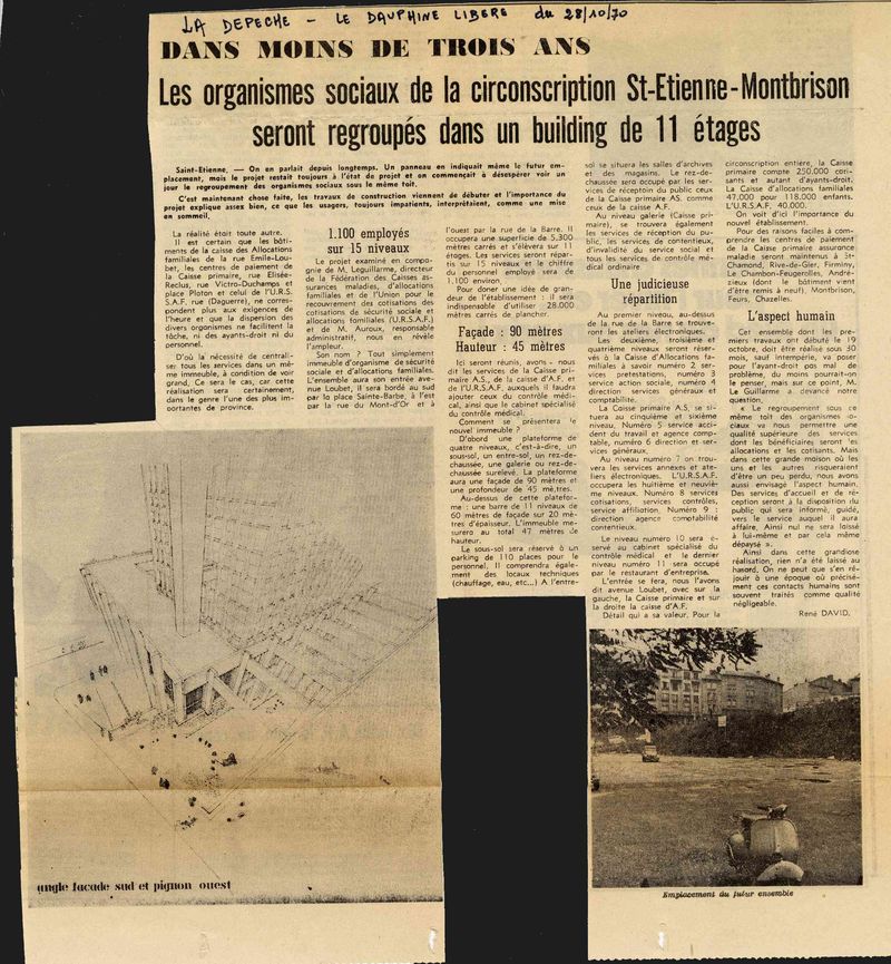 La Dépêche Le Dauphiné Libéré - 28/10/70 - 7113 w 9 23